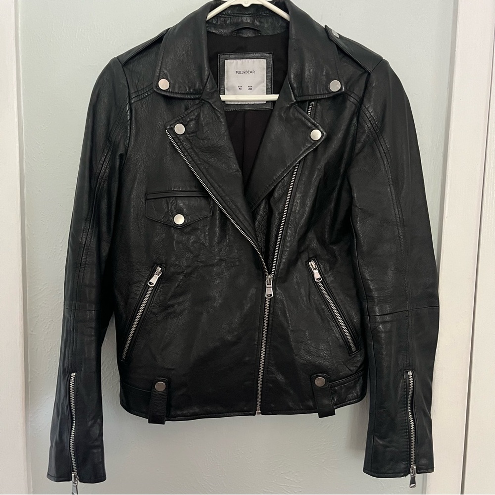Pull & Bear Leather Moto Jacket - image 1